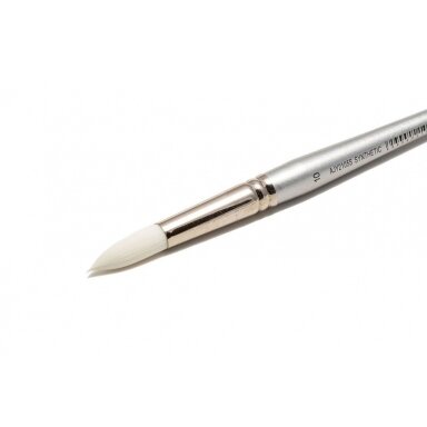 White Synthetic 2105 Round Long Handle Brush No.10