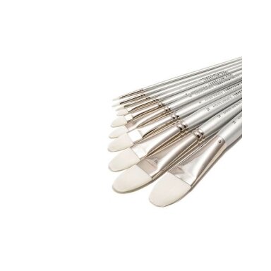 White Synthetic 2107 Filbert Long Handle Brush No.1