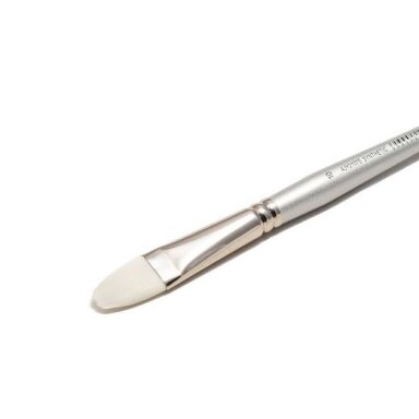 White Synthetic 2107 Filbert Long Handle Brush No.10