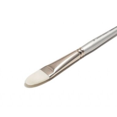 White Synthetic 2107 Filbert Long Handle Brush No.12