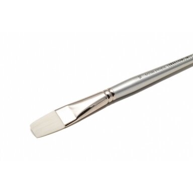 White Synthetic 2106 Flat Long Handle Brush No.10