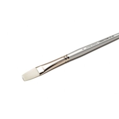 White Synthetic 2106 Flat Long Handle Brush No.8