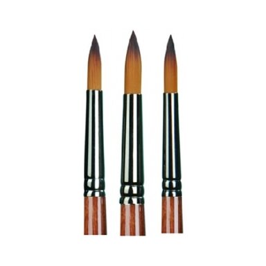 Doble-Coloured Synthetic 231 Round Long Handle Brush No.1