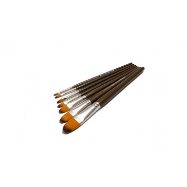Doble-Coloured Synthetic 233S Filbert Short Handle Brush No.1