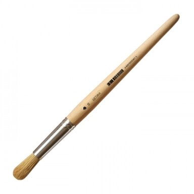 Bleached Bristle Round Short Handle Brush No.10 Bleached Bristle Round Short Handle Brush No.10