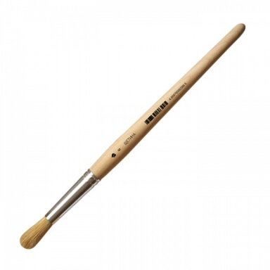 Bleached Bristle Round Short Handle Brush No.8