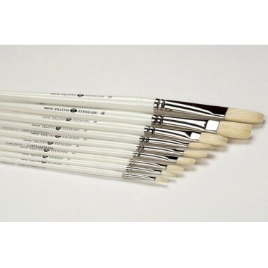 Nevskaya Palitra Bristle Bleached Flat Long Handle Brush No.1 (5 mm) Nevskaya Palitra Bristle Bleached Flat Long Handle Brush No.1 (5 mm)