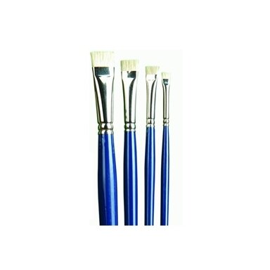 Short Bleached Bristle 116 Flat Long Handle Brush No.12 Short Bleached Bristle 116 Flat Long Handle Brush No.12