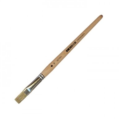 Bleached Bristle Flat Short Handle Brush No.10