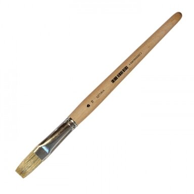 Bleached Bristle Flat Short Handle Brush No.16