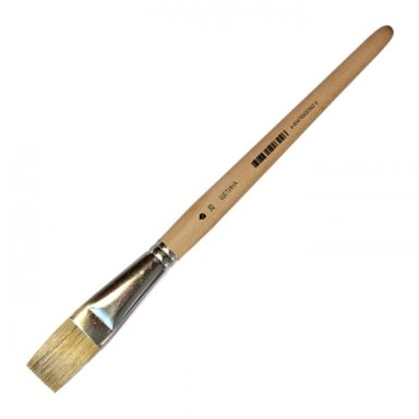 Bleached Bristle Flat Short Handle Brush No.20