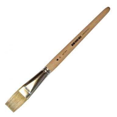 Bleached Bristle Flat Short Handle Brush No.22