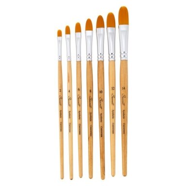 Sonnet Synthetic Filbert Short Handle Brush No.6