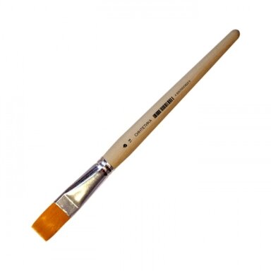 Synthetic Flat Short Handle Brush No.18