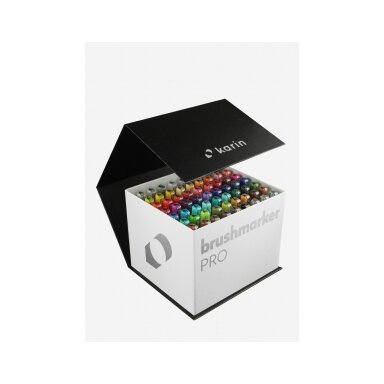 Маркеры кисточковые художественные в наборе Karin Brushmarker PRO Exclusive 60 цветов + 3 блендера Маркеры кисточковые художественные в наборе Karin Brushmarker PRO Exclusive 60 цветов + 3 блендера