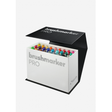 Маркеры кисточковые художественные в наборе Karin Brushmarker PRO Mini 26 цветов + блендер Маркеры кисточковые художественные в наборе Karin Brushmarker PRO Mini 26 цветов + блендер