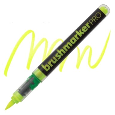 Маркер кисточковый художественный Karin Brushmarker PRO Neon желтый 6102 Маркер кисточковый художественный Karin Brushmarker PRO Neon желтый 6102