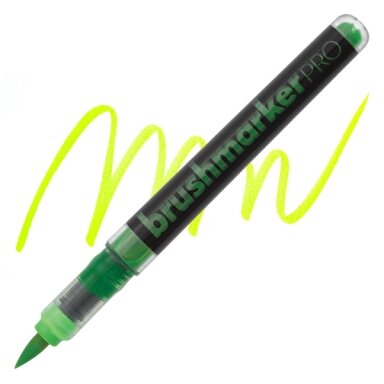 Маркер кисточковый художественный Karin Brushmarker PRO Neon желто-зеленый 0210 Маркер кисточковый художественный Karin Brushmarker PRO Neon желто-зеленый 0210