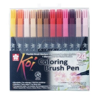 Sakura Koi Coloring Brush Pens Set 24 Colours