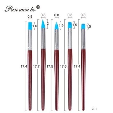 Set of 5 silicone brushes