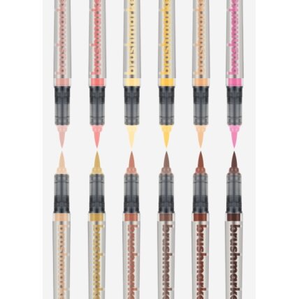 Teptukiniai markeriai Karin Brushmarker PRO Skin Colours 12 vnt. rudų atspalvių 3 Teptukiniai markeriai Karin Brushmarker PRO Skin Colours 12 vnt. rudų atspalvių 3