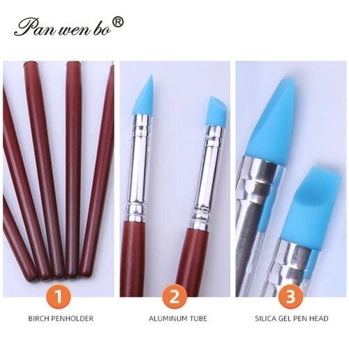 Set of 5 silicone brushes 2 Set of 5 silicone brushes 2