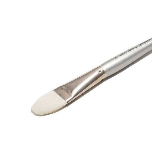 White Synthetic 2107 Filbert Long Handle Brush No.14