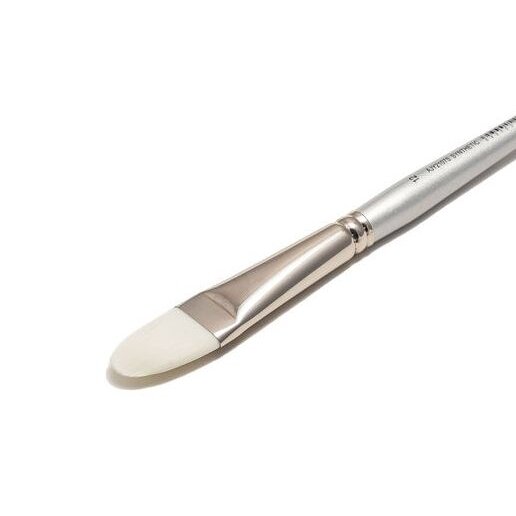 White Synthetic 2107 Filbert Long Handle Brush No.12 White Synthetic 2107 Filbert Long Handle Brush No.12
