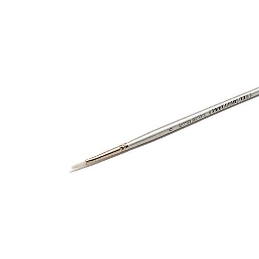 White Synthetic 2107 Filbert Long Handle Brush No.0 White Synthetic 2107 Filbert Long Handle Brush No.0