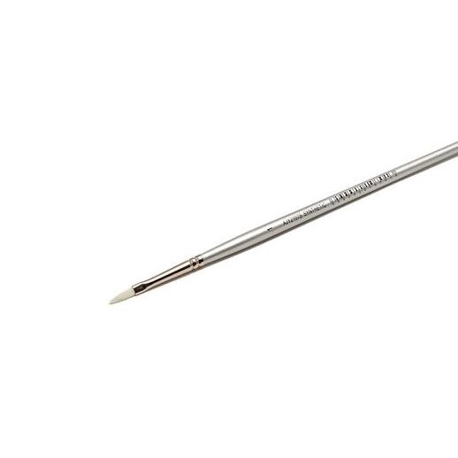 White Synthetic 2107 Filbert Long Handle Brush No.1