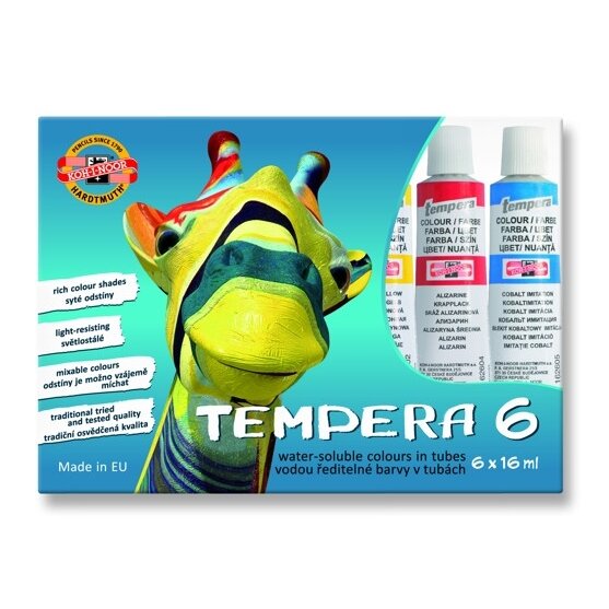 Temperos dažų rinkinys Koh-I-Noor 6x16 ml