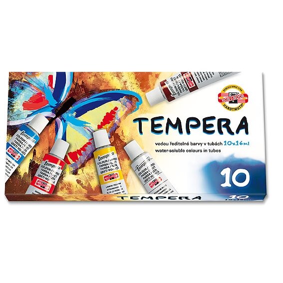 Temperos dažų rinkinys Koh-I-Noor 10x16 ml Temperos dažų rinkinys Koh-I-Noor 10x16 ml