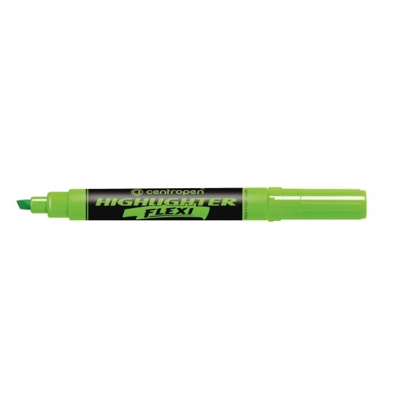 Teksto žymeklis Centropen Flexi 8542 1-4,6 mm ryškiai žalias Teksto žymeklis Centropen Flexi 8542 1-4,6 mm ryškiai žalias