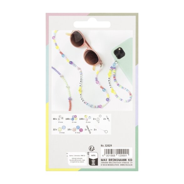 Telefono pakabukų rinkinys Folia Rainbow Smile, 349 vnt. 2 Telefono pakabukų rinkinys Folia Rainbow Smile, 349 vnt. 2