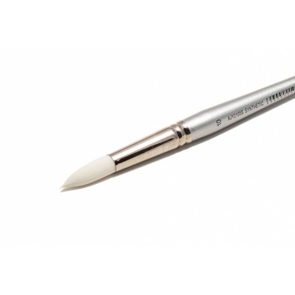 White Synthetic 2105 Round Long Handle Brush No.10