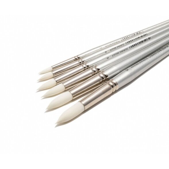 White Synthetic 2105 Round Long Handle Brush No.2 1 White Synthetic 2105 Round Long Handle Brush No.2 1
