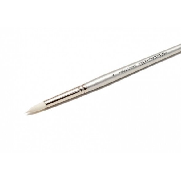 White Synthetic 2105 Round Long Handle Brush No.4 White Synthetic 2105 Round Long Handle Brush No.4