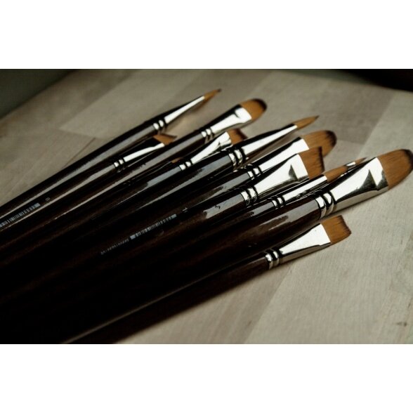 Doble-Coloured Synthetic 232 Flat Long Handle Brush No.7 2 Doble-Coloured Synthetic 232 Flat Long Handle Brush No.7 2