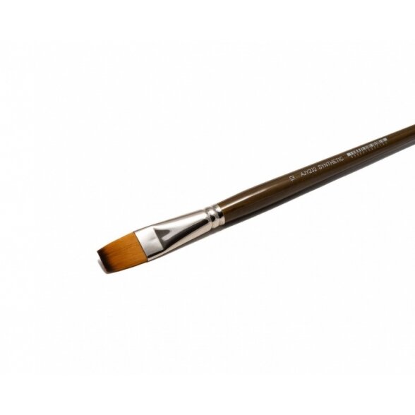 Doble-Coloured Synthetic 232S Flat Short Handle Brush No.12