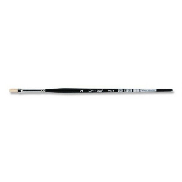 Кисть Koh-I-Noor 9936 плоская короткая ручка №2 Кисть Koh-I-Noor 9936 плоская короткая ручка №2