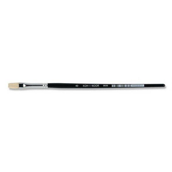 Кисть Koh-I-Noor 9936 плоская короткая ручка №8 Кисть Koh-I-Noor 9936 плоская короткая ручка №8