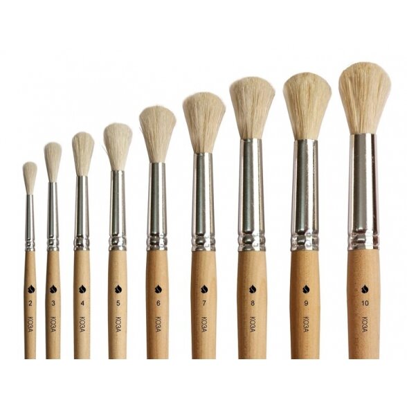 Goat Hair Round Short Handle Brush No.10 1