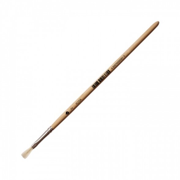 Goat Hair Flat Short Handle Brush No.2 Goat Hair Flat Short Handle Brush No.2
