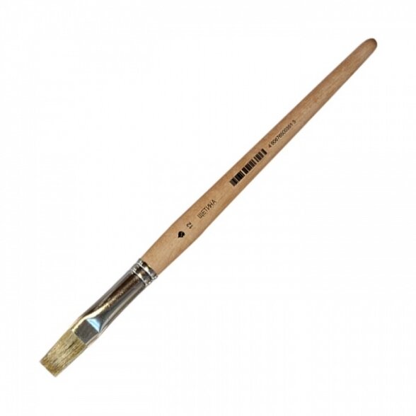 Bleached Bristle Flat Short Handle Brush No.12