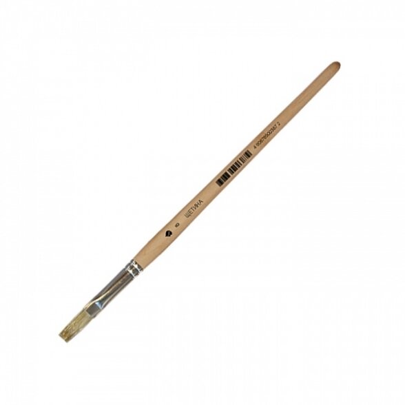 Bleached Bristle Flat Short Handle Brush No.8 Bleached Bristle Flat Short Handle Brush No.8