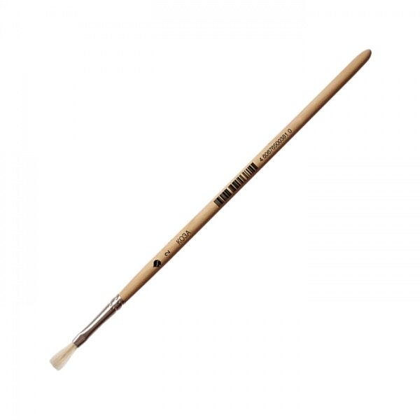 Goat Hair Flat Short Handle Brush No.2