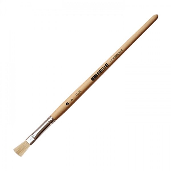Goat Hair Flat Short Handle Brush No.6