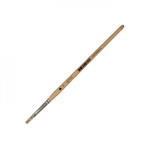 Bleached Bristle Flat Short Handle Brush No.4 Bleached Bristle Flat Short Handle Brush No.4