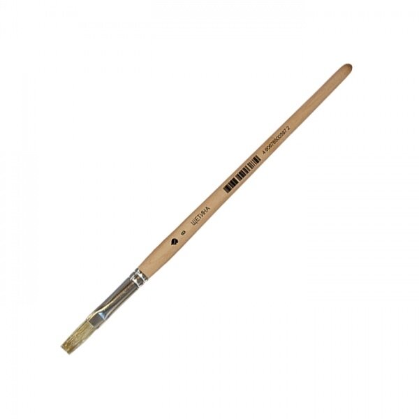 Bleached Bristle Flat Short Handle Brush No.8 Bleached Bristle Flat Short Handle Brush No.8