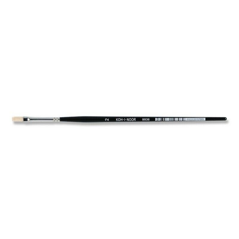 Bristle Koh-I-Noor 9936 Flat Short Handle Brush No.2
